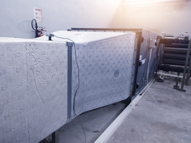 640 Installation Duct Air Lines Of Industrial Ventilation Air Handling Unit Recirculation System Appliance In Industry