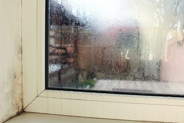 Mold Near A Window In House. Condensation On Window.